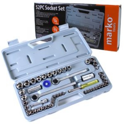 Socket Set (1/4,3/8) Dr \ 52pc