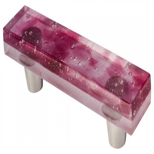 Drawer Pull 3CC Clear Pink 