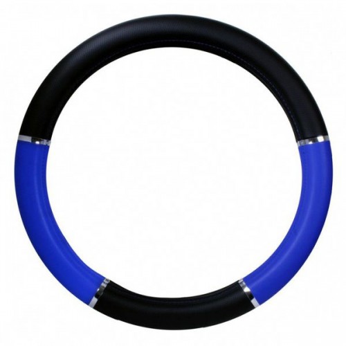 Steering Wheel Cover Blk-Blue
