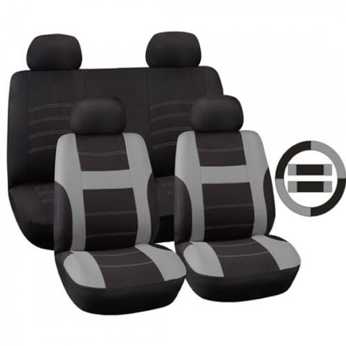 Seat Cover Black/Gray Majic
