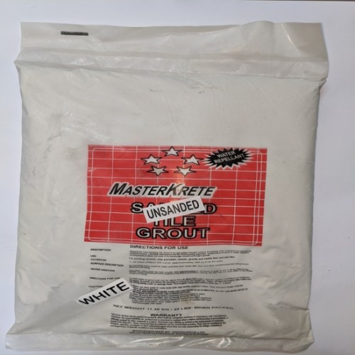 GROUT WHITE UNSANDED BAGS